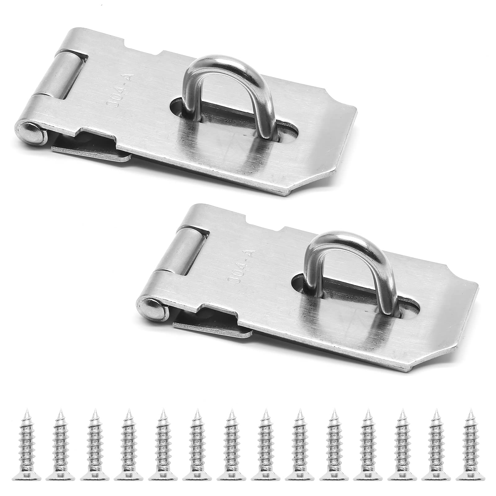 Buy Murtenze 2 Pack 3 inch Padlock Door Hasp Latch Lock, Stainless