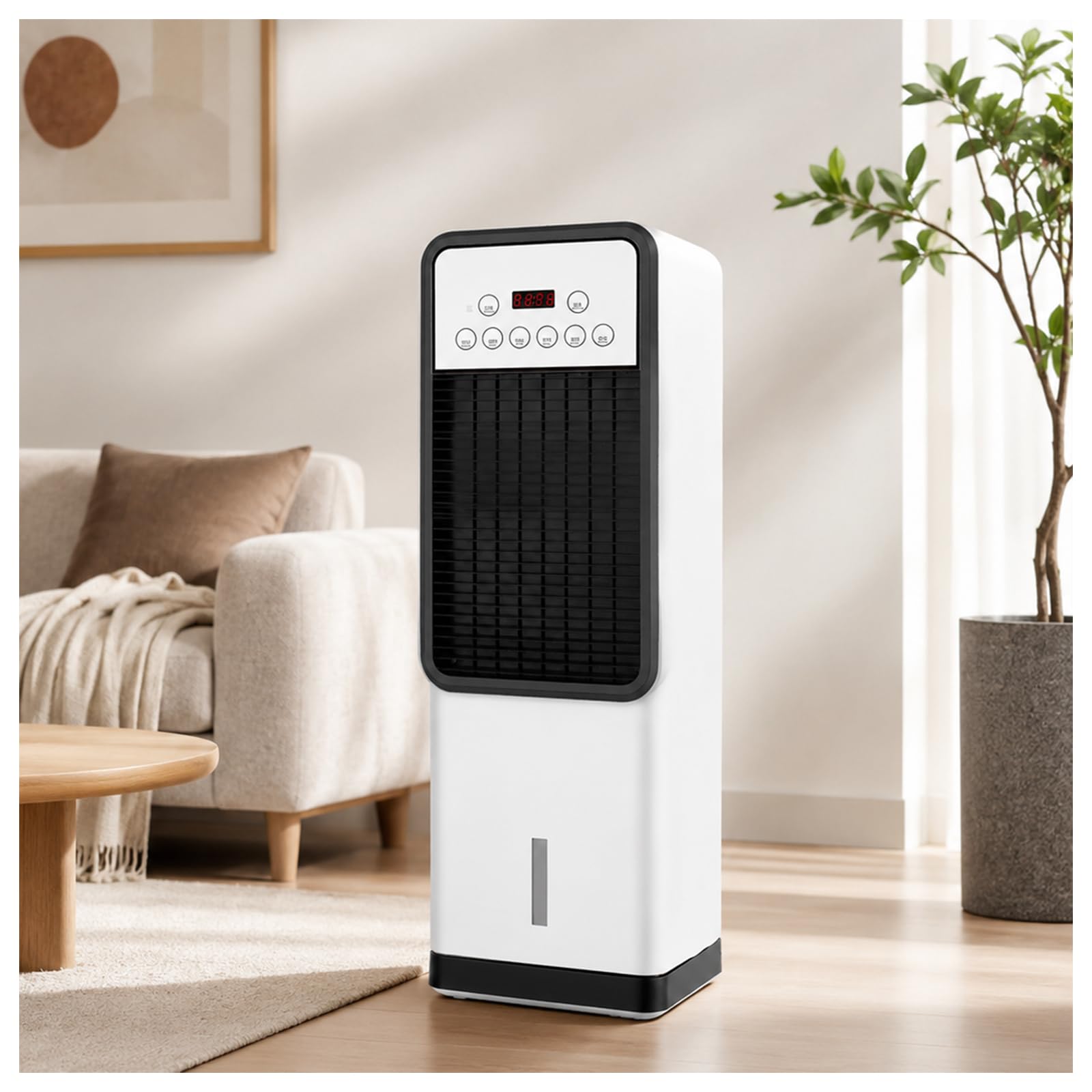 8000 BTU tragbares Klimagerät mit Kühlventilator, Fernbedienung, 4 Modi, 3 Stufen, 110° Oszillation, leises Klimagerät für Schlafzimmer und Büro