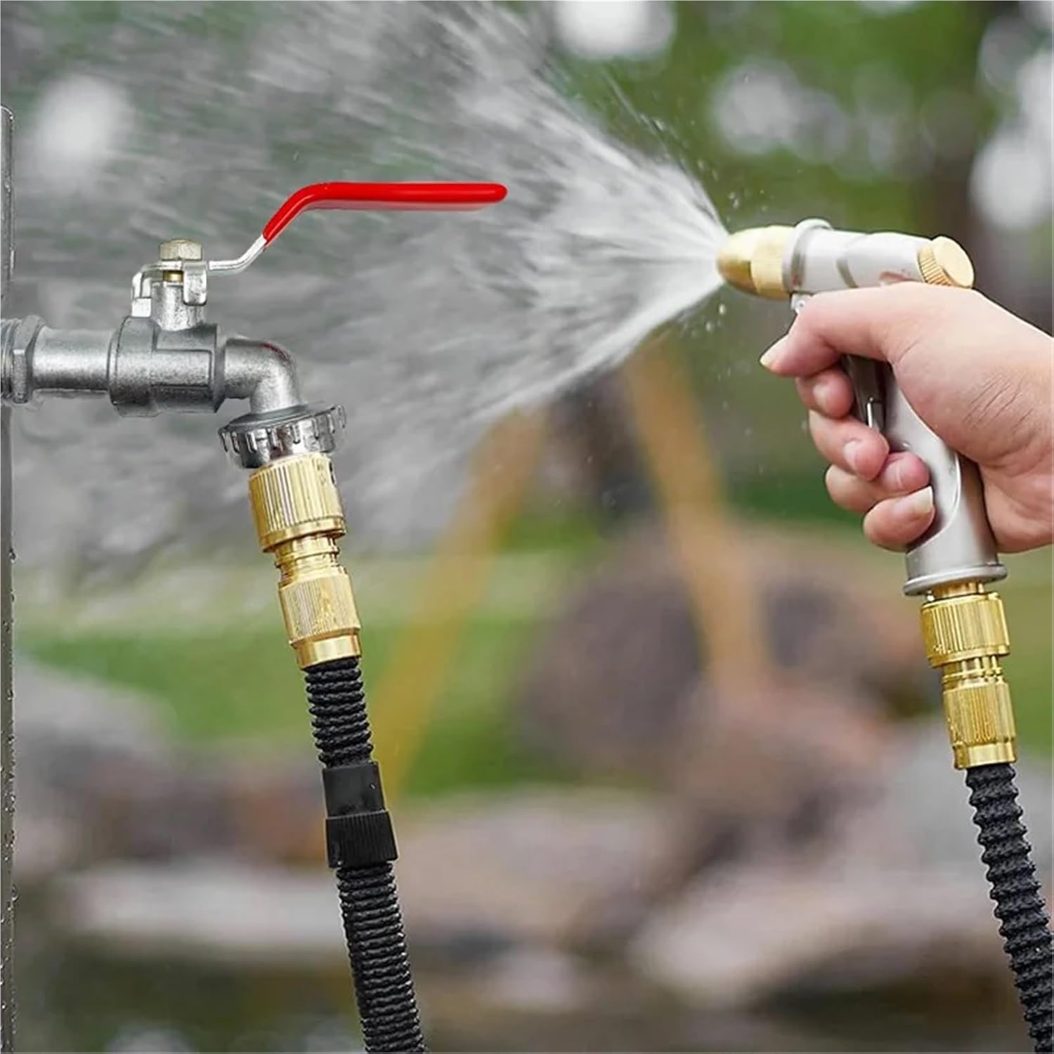 1/2inch Garden Irrigation Brass Faucet Tank Water Tap Single Outlet Valve Replacement for Outdoor Plastic Bucket Water Tanks