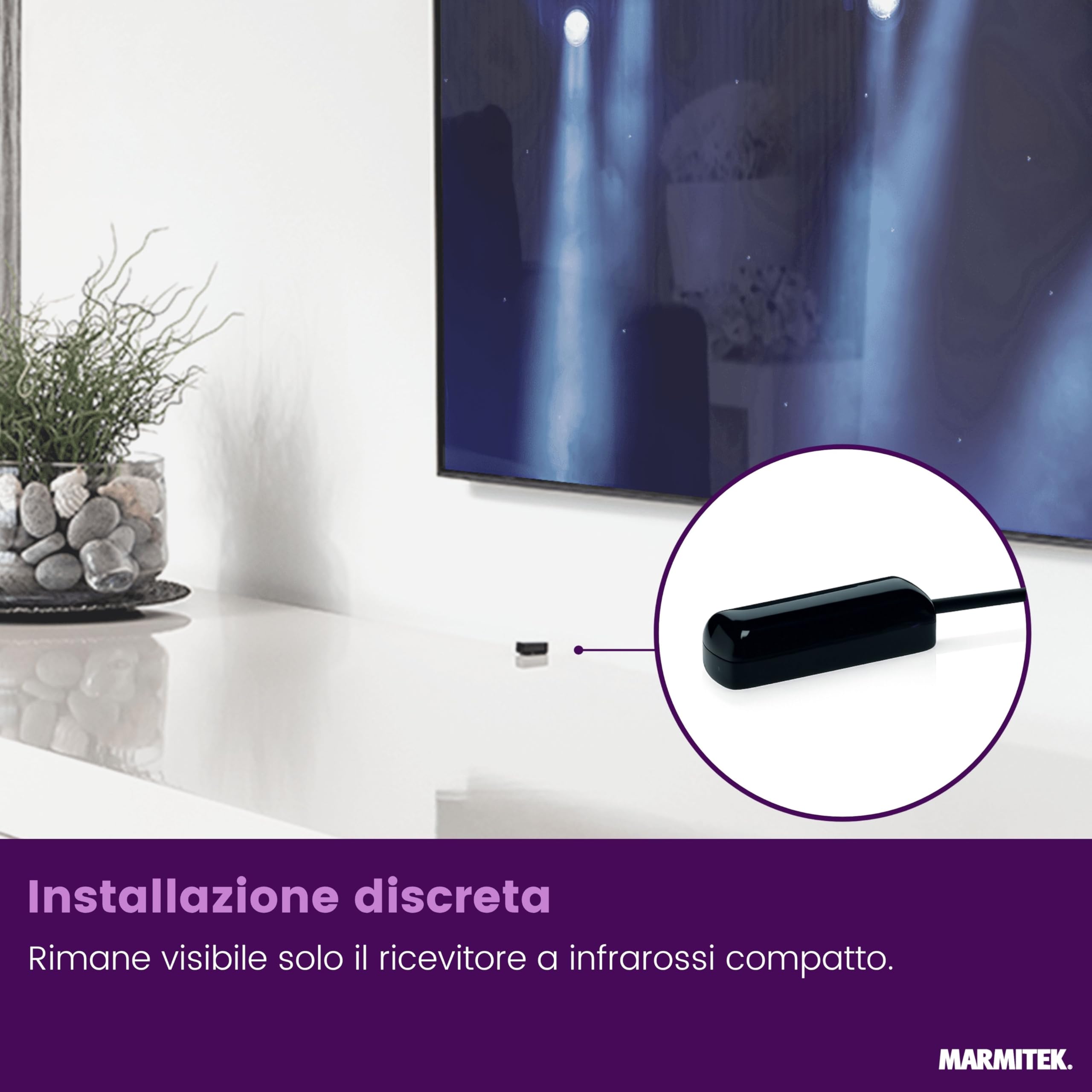 Marmitek IR Control 10 XTRA - Prolunga infrarossi 300 m UTP CAT5 CAT6 | Repeater IR via cavo di rete per installazioni AV, LED blaster, mini ricevitore, RC-MM e controllo di 8+ dispositivi