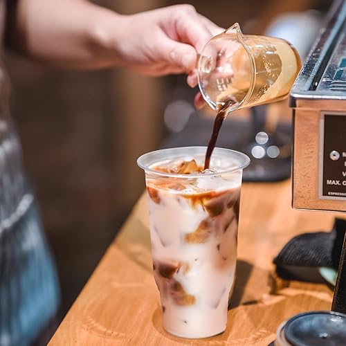 Miniatura 4 de Paquete de 30 vasos de plástico transparente de 32 onzas, vasos transparentes desechables de gran tamaño, popote de cubierta plana enchufable para