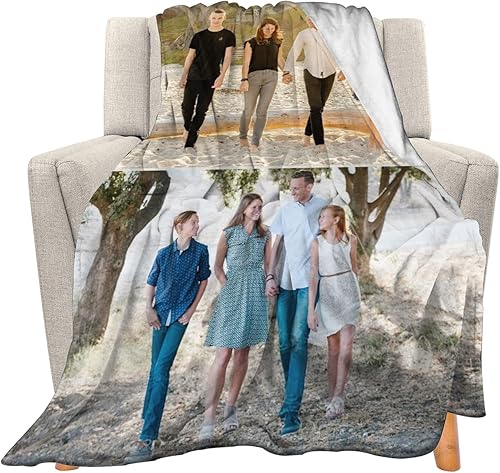 Vista 9 de Manta personalizada con texto fotográfico, regalo personalizado, 1-10 imágenes, manta personalizada para madre, padre, familia, amigos, Navidad, 1