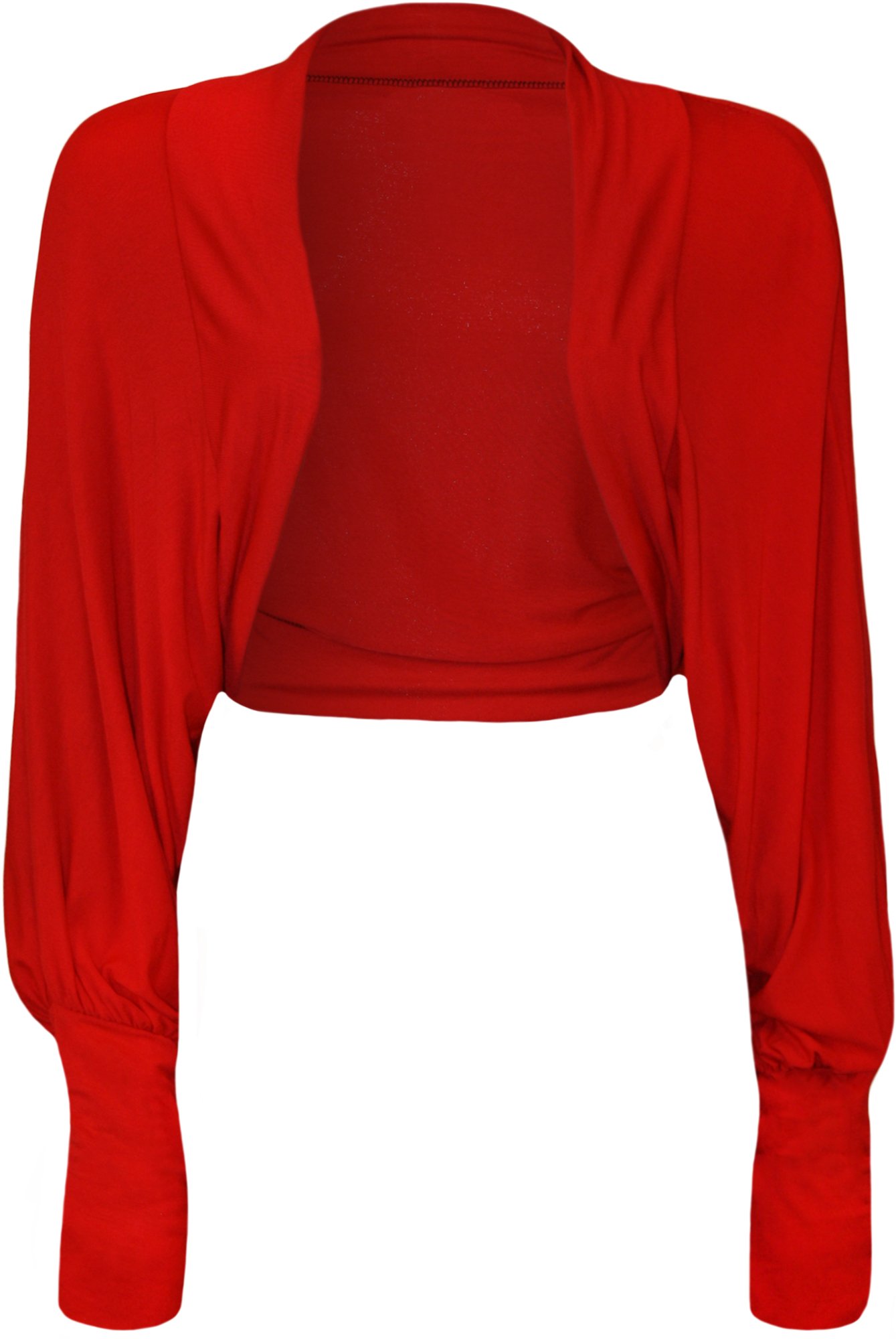 Wearall Women's Red Batwing Shrug Top Bolero Cardigan 8/10