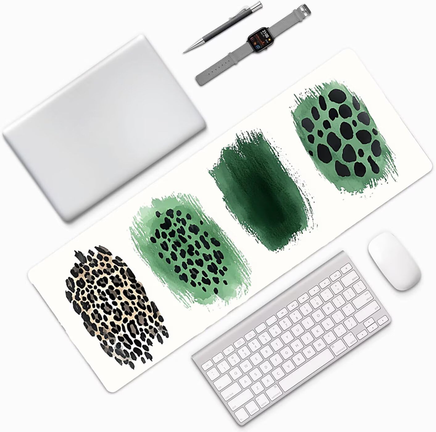 Lpfieonn Einfach Großes Schreibtischunterlage, XXL Schreibtischunterlagen, Weiß XXL Wasserdicht Gaming Mousepad mit Vernähter Rand und Rutschfeste Gummibasis, für Laptop/Hause/Büro 120x60cm PF-3067