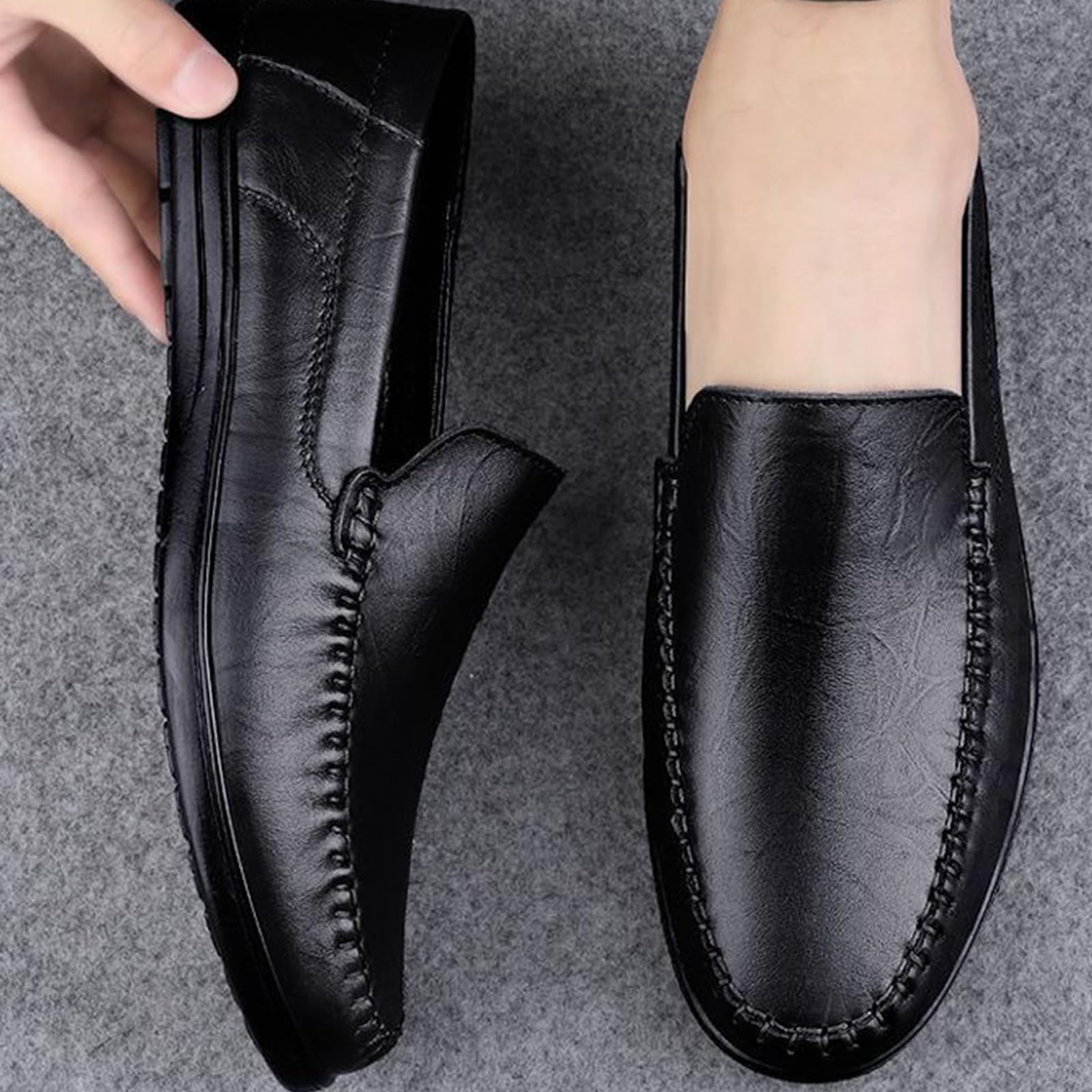 Mocassini da Uomo in Pelle Senza Lacci | Eleganti, tempo, Vintage, Oxford, ufficio, feste, nozze, formali, passeggio