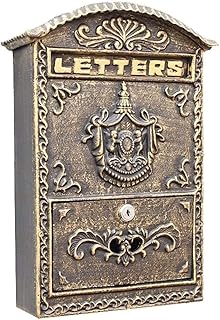 Letter Box Cages Postbox Mailbox Wall Mounted Post Box Security Lockbox Outside Mailboxes Wall Mounted Mailbox Vintage European Aluminum Post Box Secure 1113