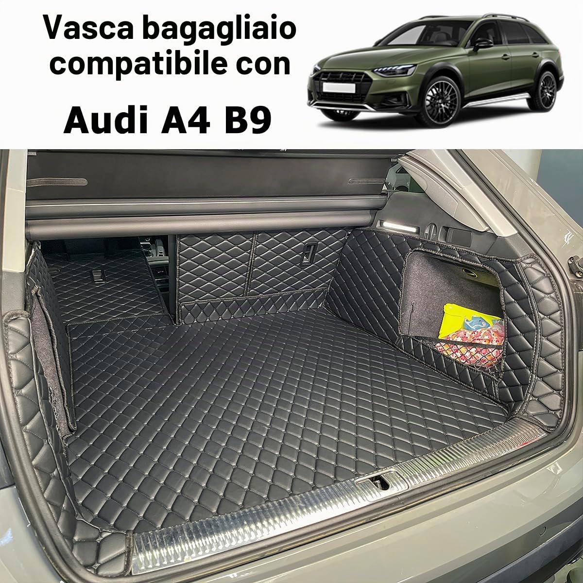 Vasca Baule per Audi A4 (B9) Avant / A4 Allroad 2015-2025 Protezione Bagagliaio su Misura