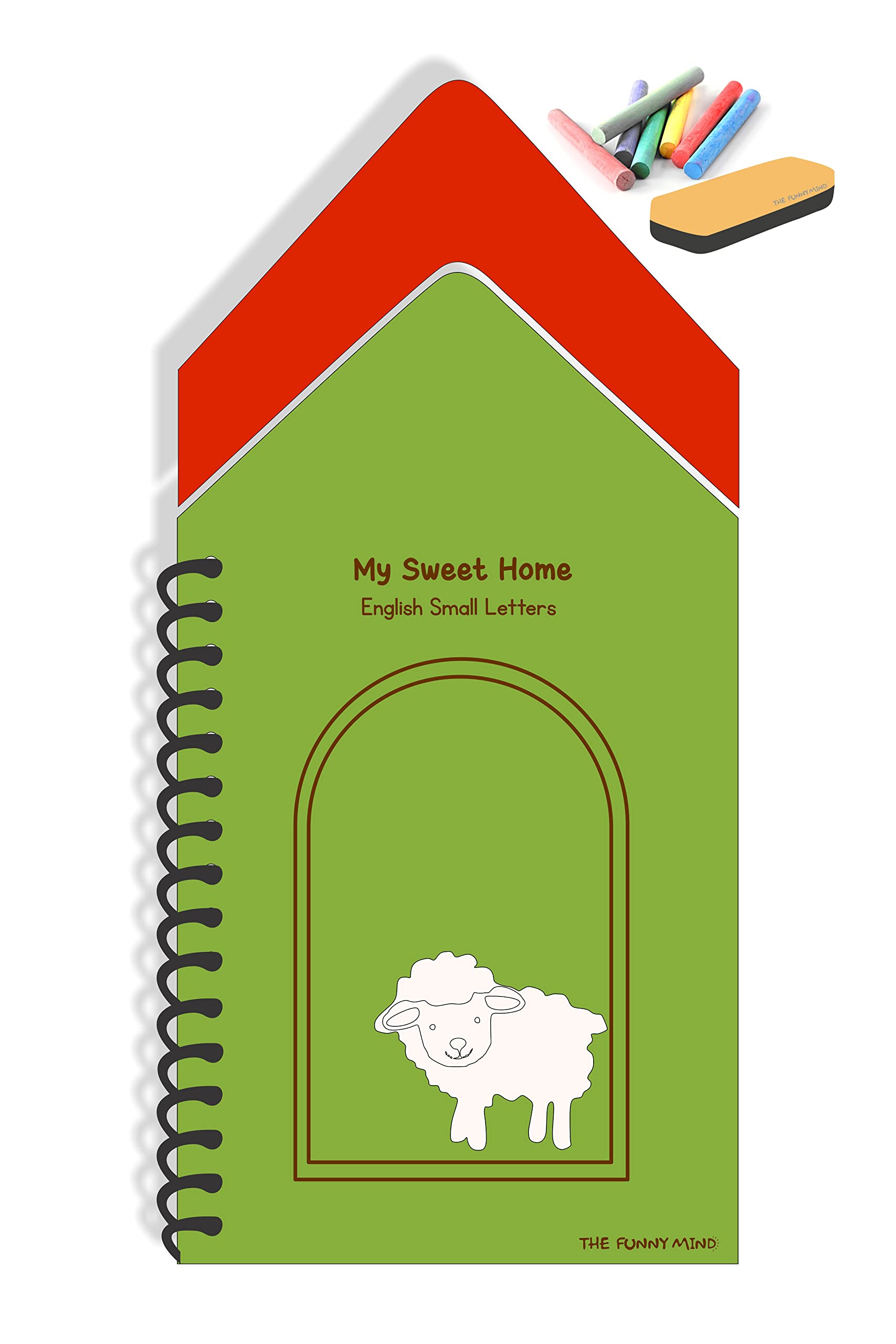 THE FUNNY MIND Hut Shape Wooden A to Z English Small Alphabets Reusable Chalk Book for Preschool, Early Learners, and Montessori Kids, Tracing Slate, Writing Practice Book for Beginners (B09QYY1ZPN) Amazon Price History, Amazon Price Tracker