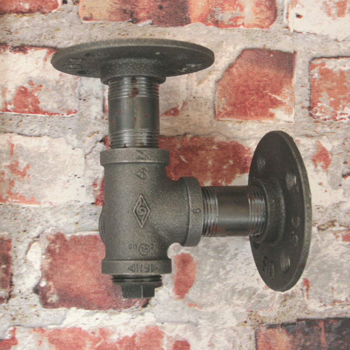 Soporte de tubo industrial de la brida de la ayuda del estante del hierro de 3/4 pulgadas 2pcs 130x130m m