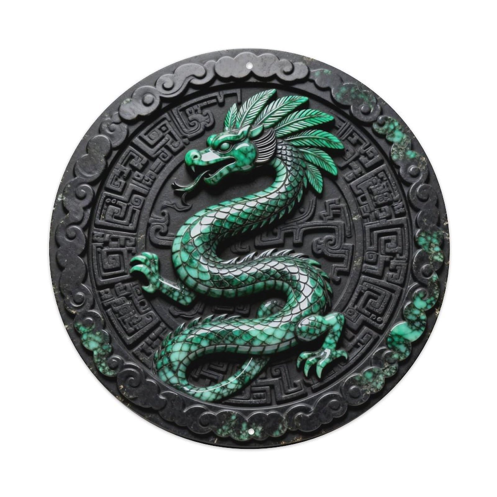 Maya Feather Snake Rise Metal Tin Sign Plaque