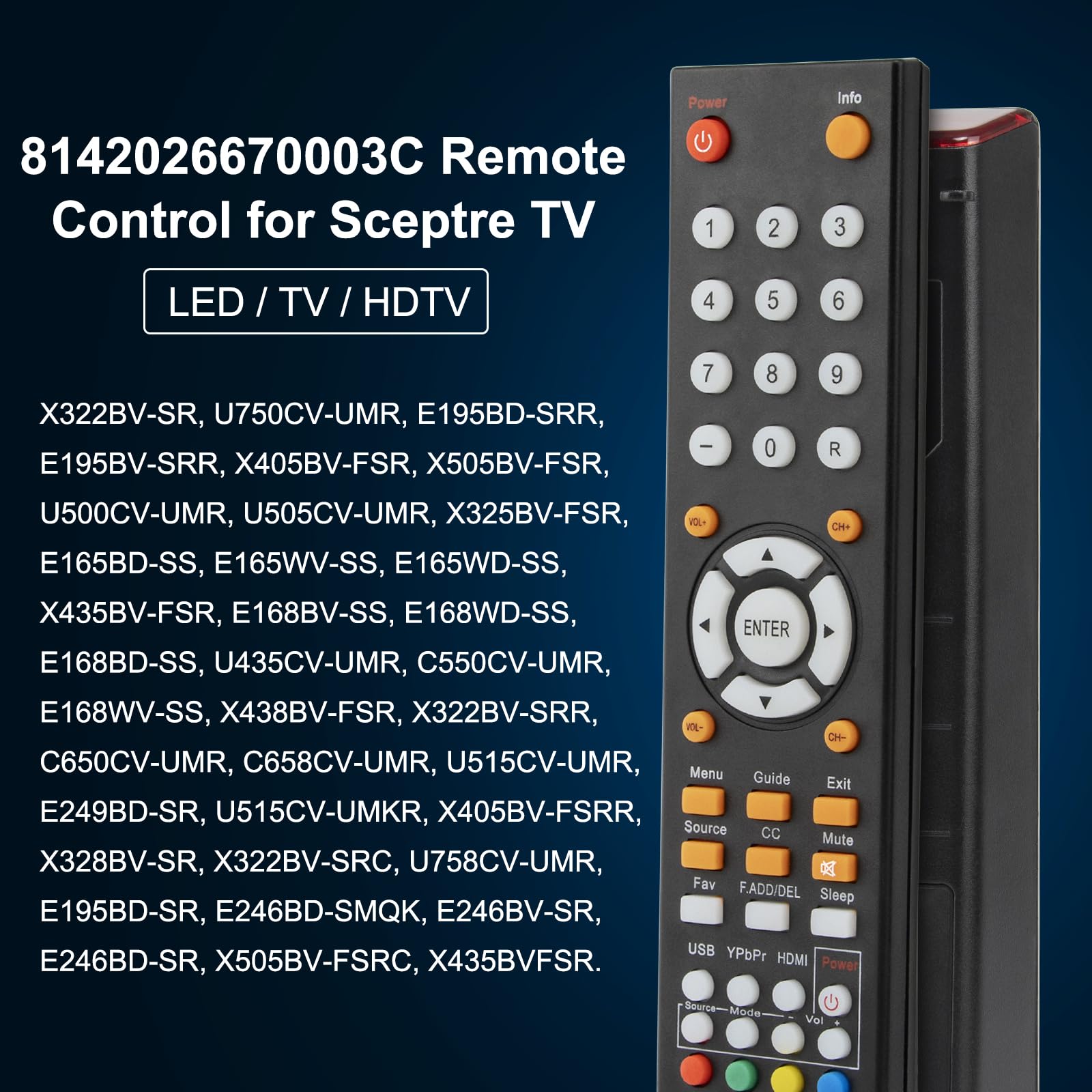 Amazon.com: Original 8142026670003C Remote Control for Sceptre LED  