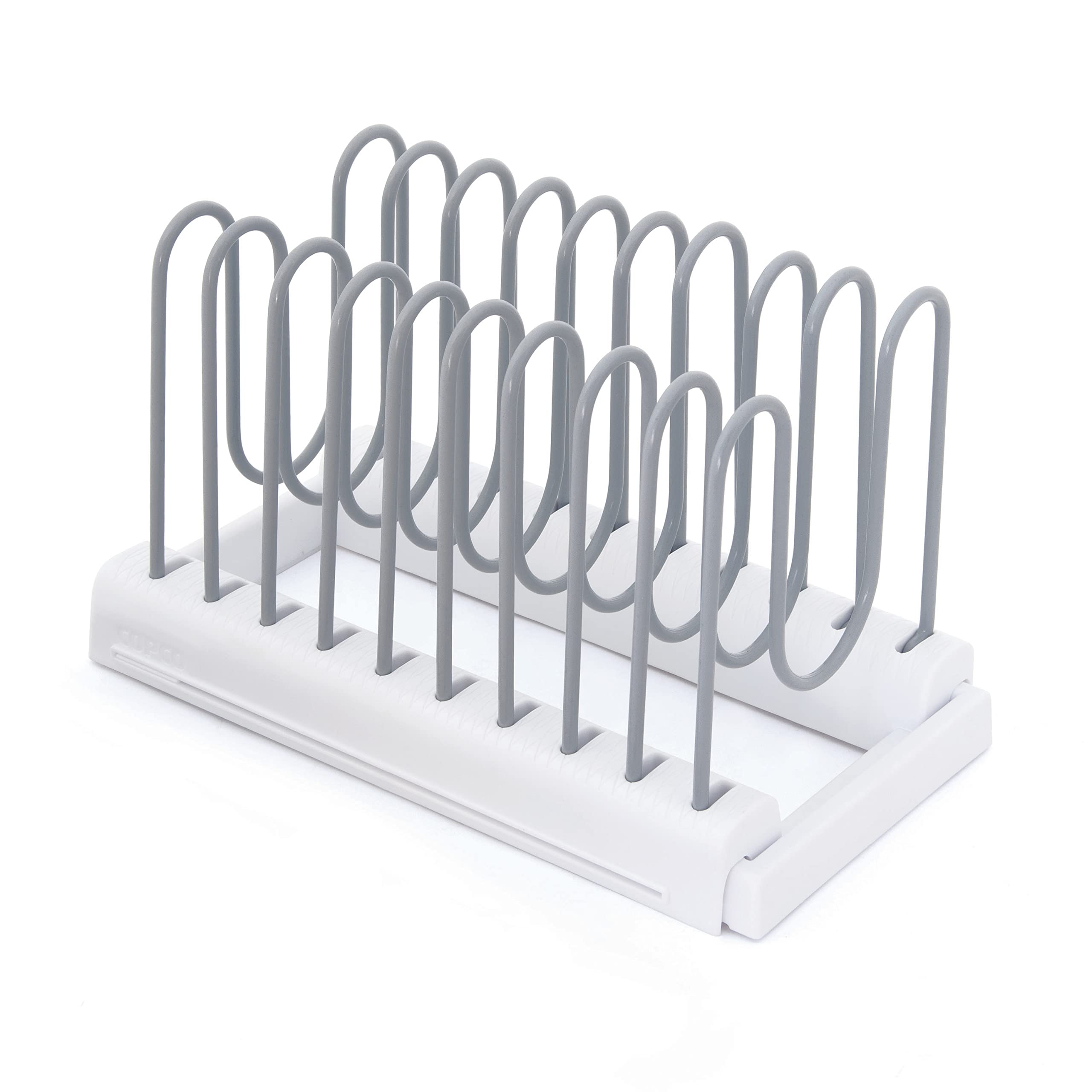 Copco Expandable Lid Organiser, Pot Lid Organiser for Cabinets and Pantry, Kitchen Organiser with 8 Adjustable Compartments