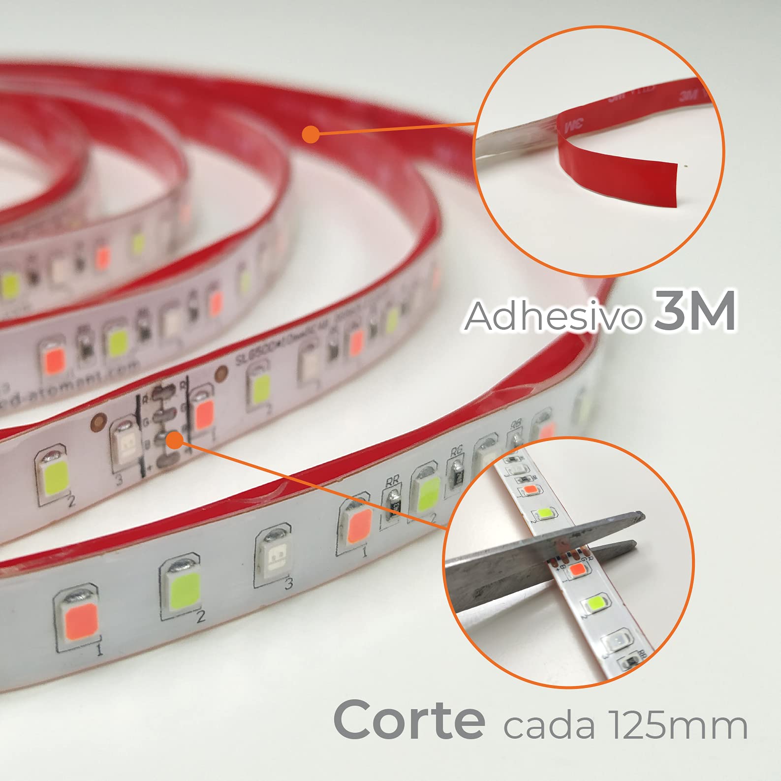 LED ATOMANT KIT 5m de Tira Luz LED RGB 220V IP65 Controlador y Mando RF | Corte cada 12,5cm