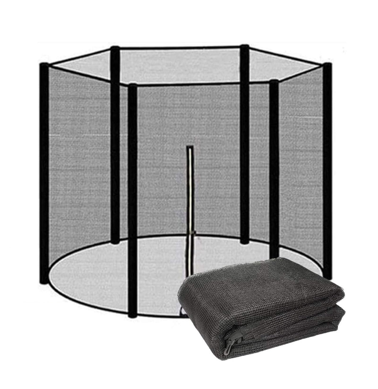 Trampolin Ersatzteile für Gartentrampolin, Trampolin Netz Ø 244 306 366 427 cm füR 6/8 Stangen, Trampolin Ersatznetz Sicherheitsnetz, Reißfest, UV-Beständig