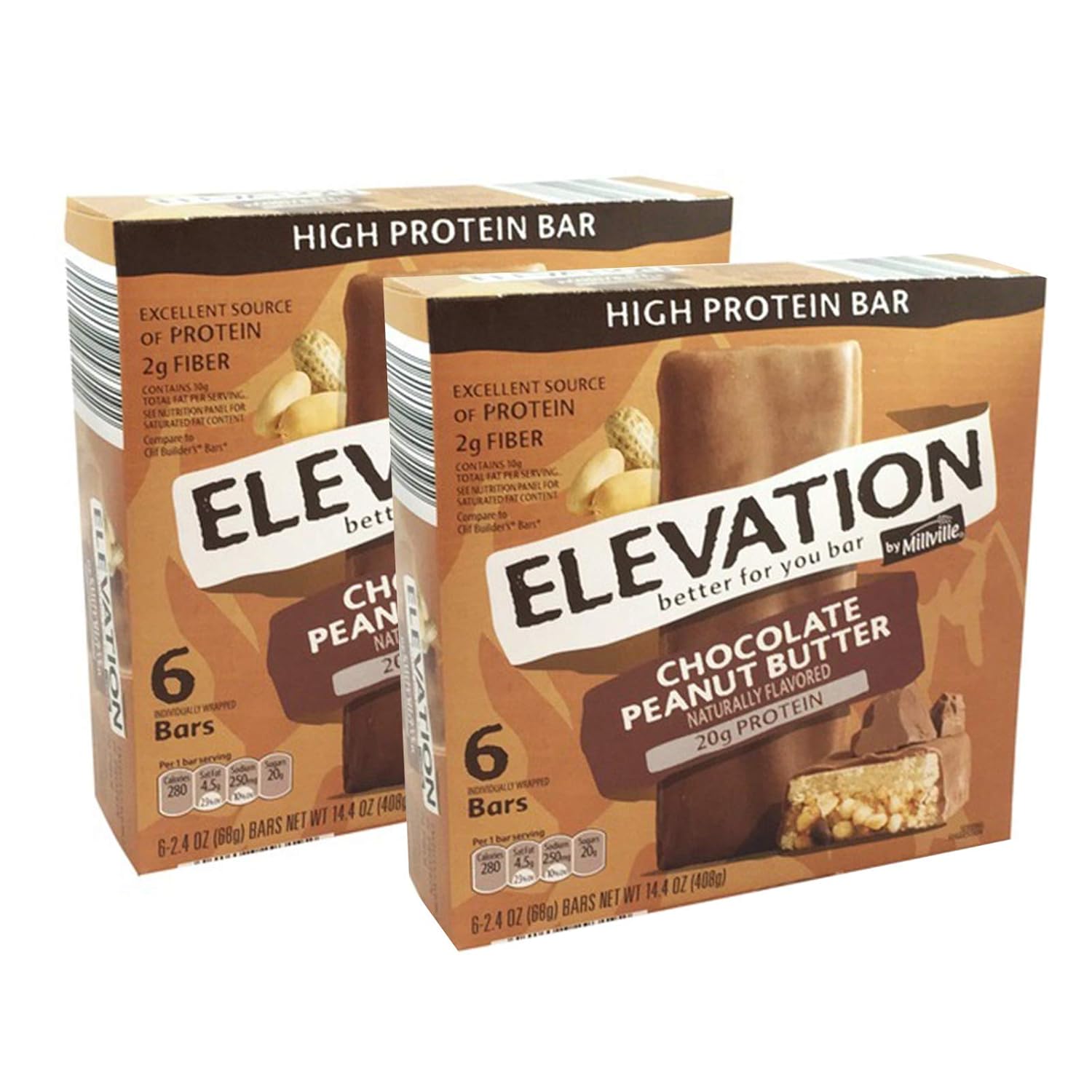 Millville Elevation Protein Bars Snack Endulgent Treat 1