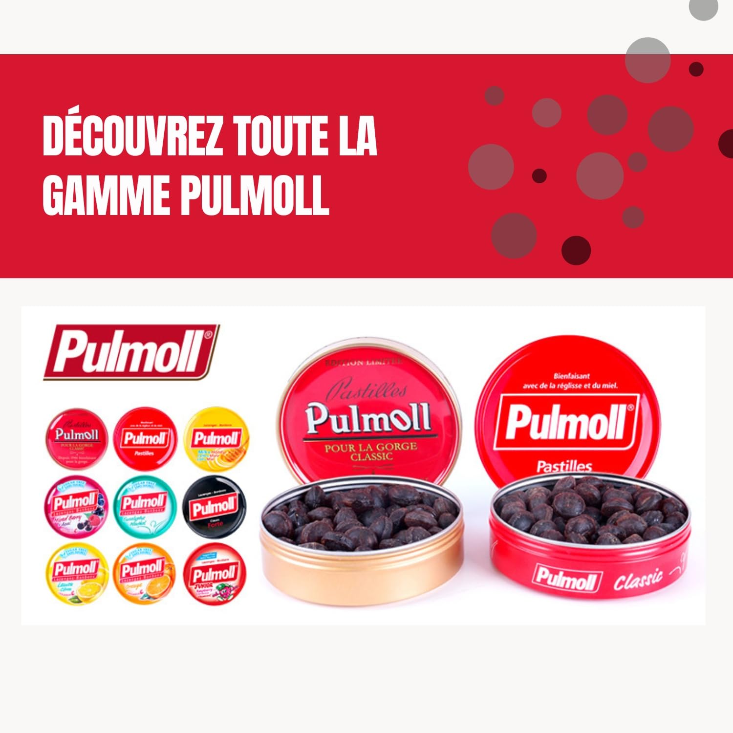 Barquette Pulmoll x10 | Format économique | Depuis 1946 (Fruits rouges)