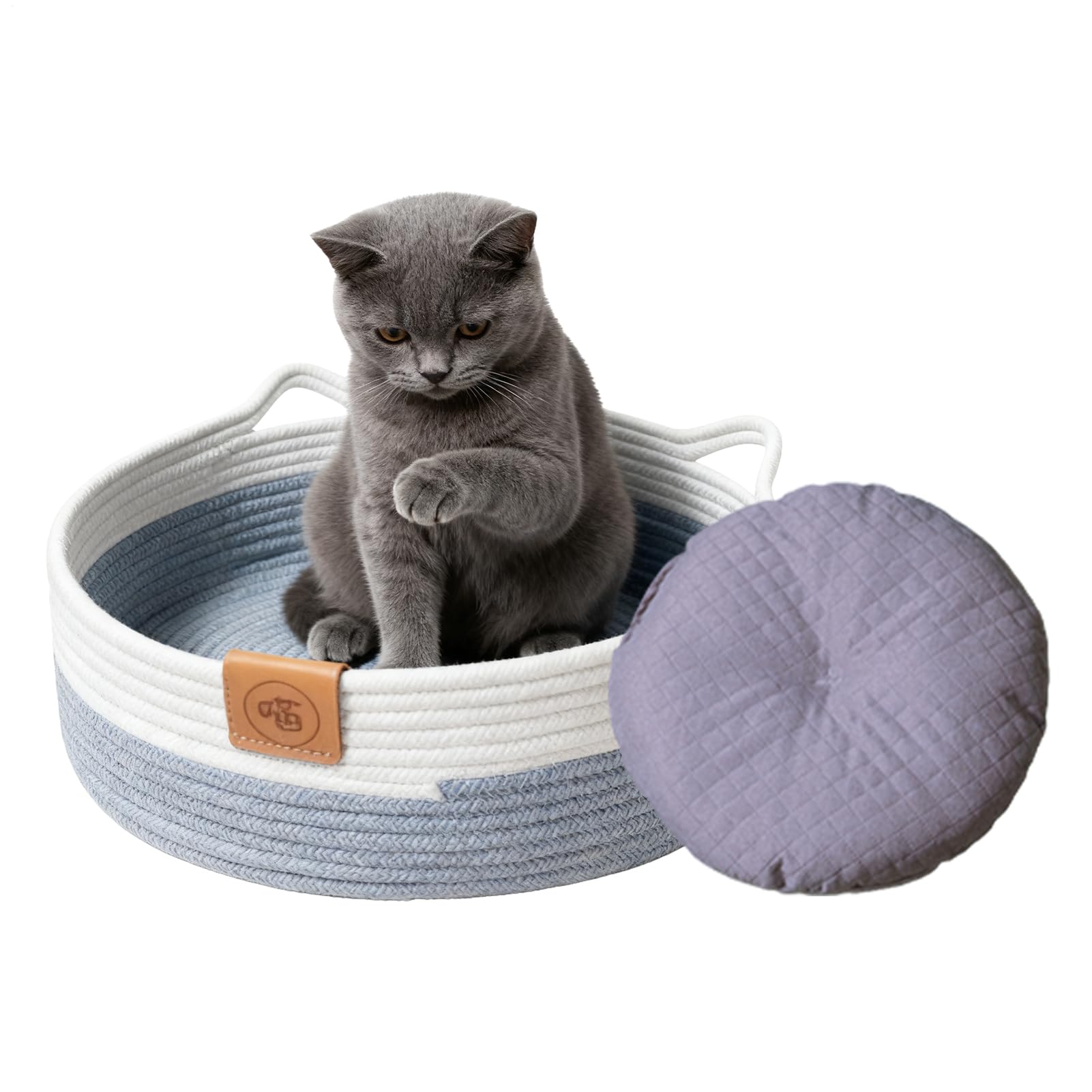 Panier tressé pour chat d'intérieur idéal toutes saisons et dortoir