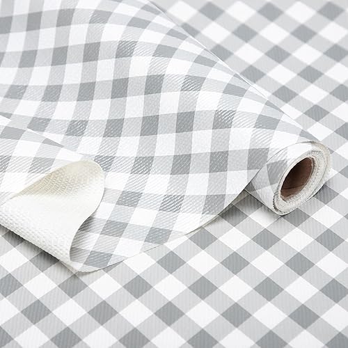 Miniatura 14 de RAY STAR Revestimiento para gabinete, no adhesivo de 12 pulgadas x 10 pies, revestimientos de estante para gabinetes de cocina, agarre