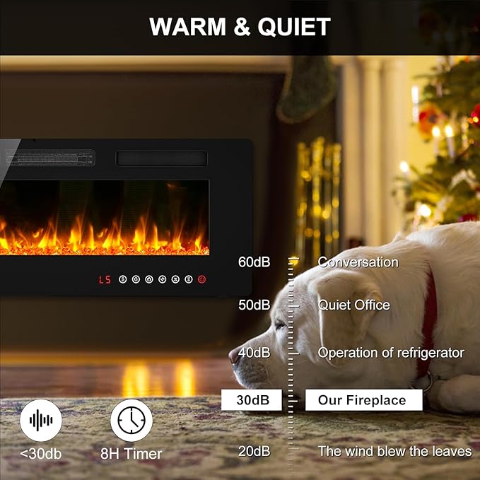 Chimenea Eléctrica BREEZEHEAT 60" 1500W 700 sq ft miniatura 7