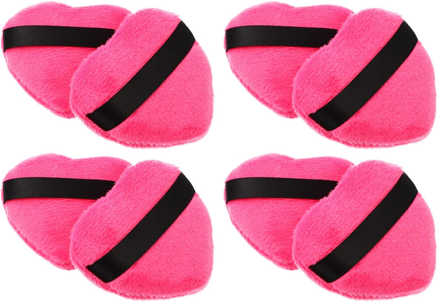 Schwammkissen Puffs, Make-up-Schwamm-Mixer, Grundierungs-Schönheitswerkzeug, 8 Stück Puderquaste Gesicht Herz Make-up lose Puderkissen Make-up Schwamm für Konturierung unter Augen und Ecken
