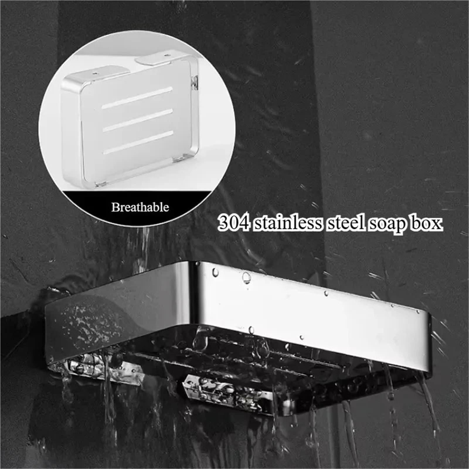 Jaboneras Jabonera de Acero Inoxidable, Plato Pared for baño sin Perforaciones