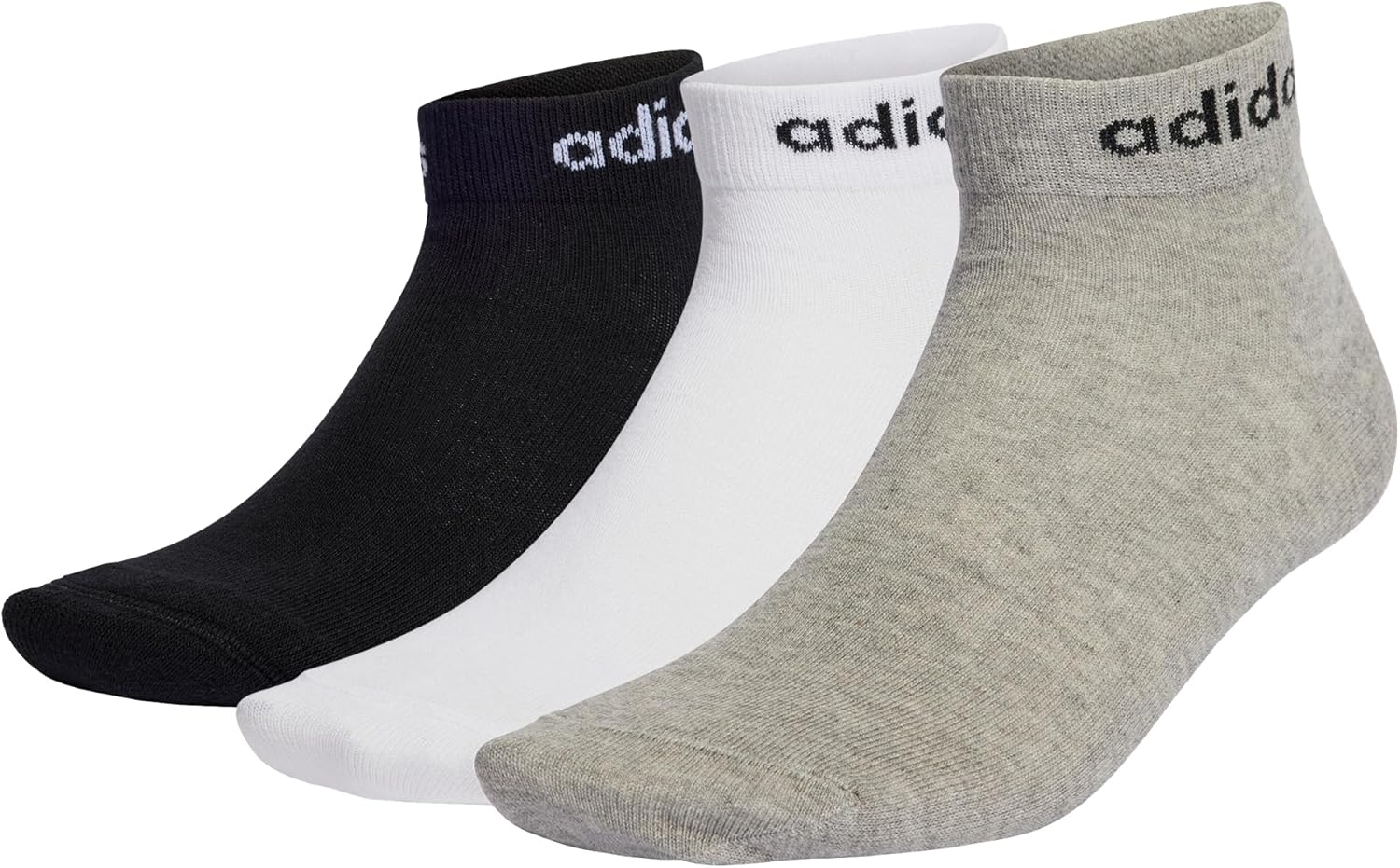 adidas Think Linear Ankle Socks 3 Pairs Unisex – Adult (Pack of 1)