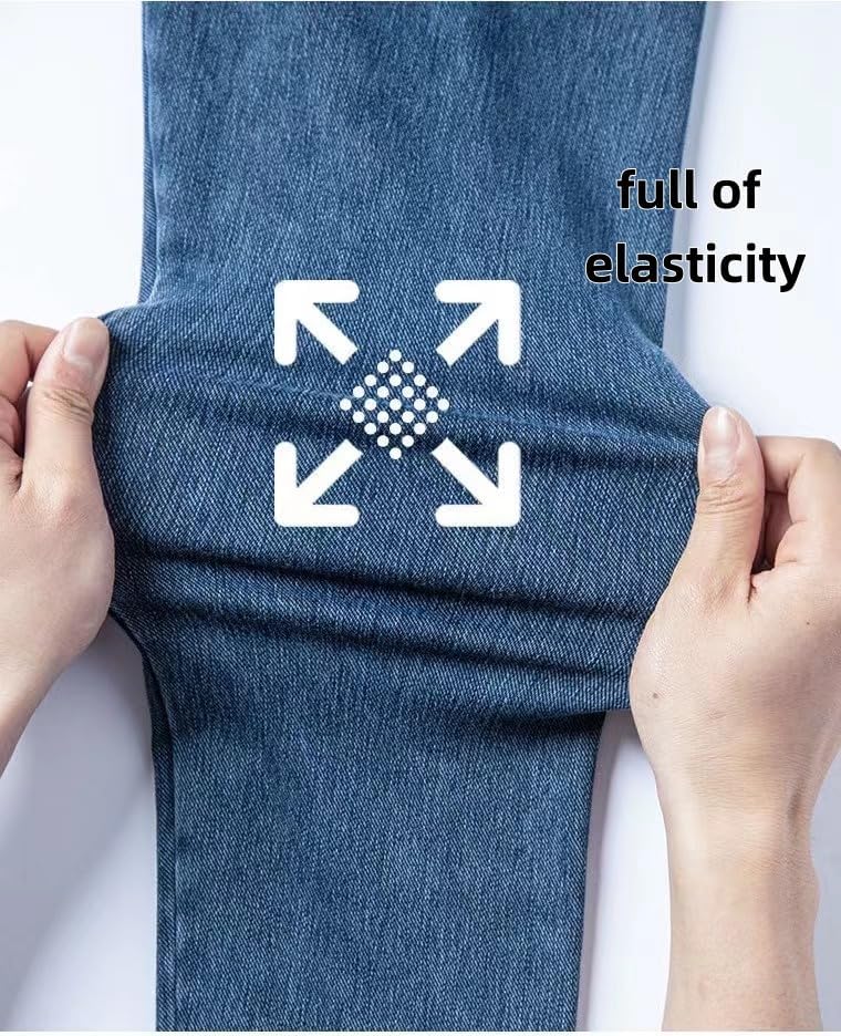 Women's Ultra Soft High Waist Denim Leggings Tummy Control Pull Stretchy with Pockets Jeans - Image 7