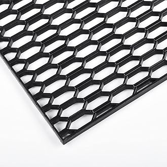 AggAuto 47"x16" ABS Plastic Universal Car Grill Mesh, Automotive Grille Insert Bumper Honeycomb Hole 10x25mm Hex Grids Black