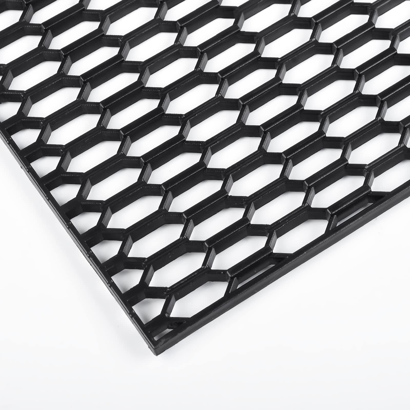 AggAuto 47"x16" ABS Plastic Universal Car Grill Mesh, Automotive Grille Insert Bumper Honeycomb Hole 10x25mm Hex Grids Black