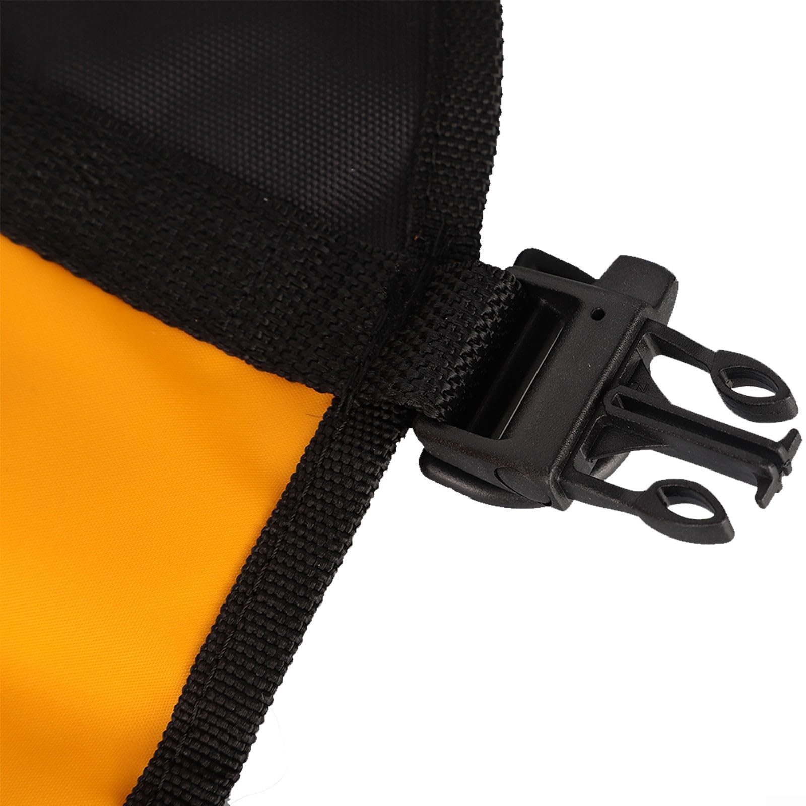 Paddle Float Bag, aufblasbar für Kanuboot mit Schnellverschluss-Schnalle, 72 x 38 cm, 210D beschichtetes Gewebe, gelb mit reflektierenden Streifen