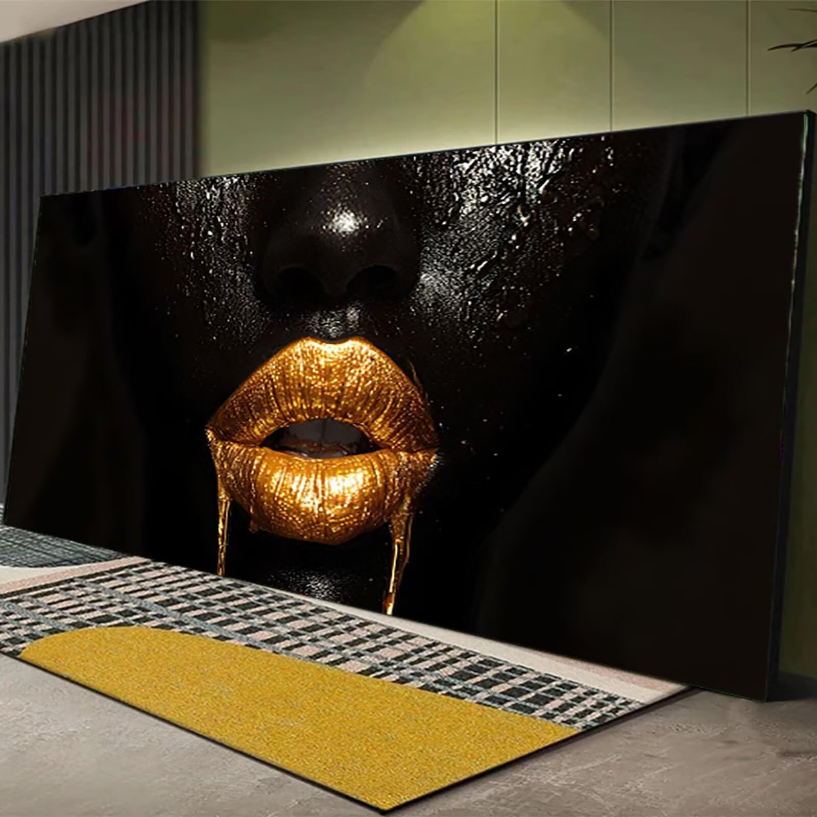 Malen nach Zahlen Kinder Abstrakt, Malen Nach Zahlen Erwachsene, Geschenke für Mädchen Junge Bastelset, Malen nach Zahlen Lippen | Malen nach Zahlen Ohne Rahmen, (60x120cm) Bastelset Erwachsene 6-G