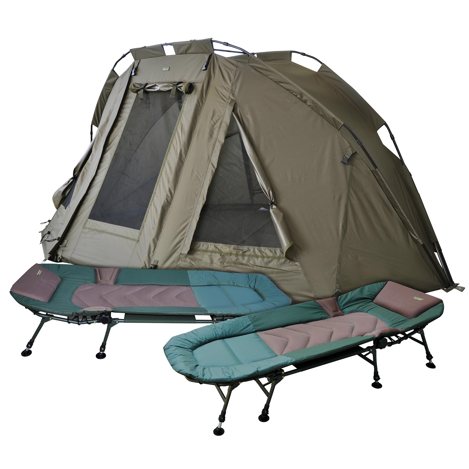 zelt auf liege Karpfenzelt + 8-Bein-Liege (Tragkraft 140kg) 5 Seasons 1-2 Mann Angelzelt Bivvy Dome incl. Gummihammer Kaprfenzelt Sport & Freizeit Typ:13.0/6.0 (Anschluss) Sticker for Sale mit color-kash bronze