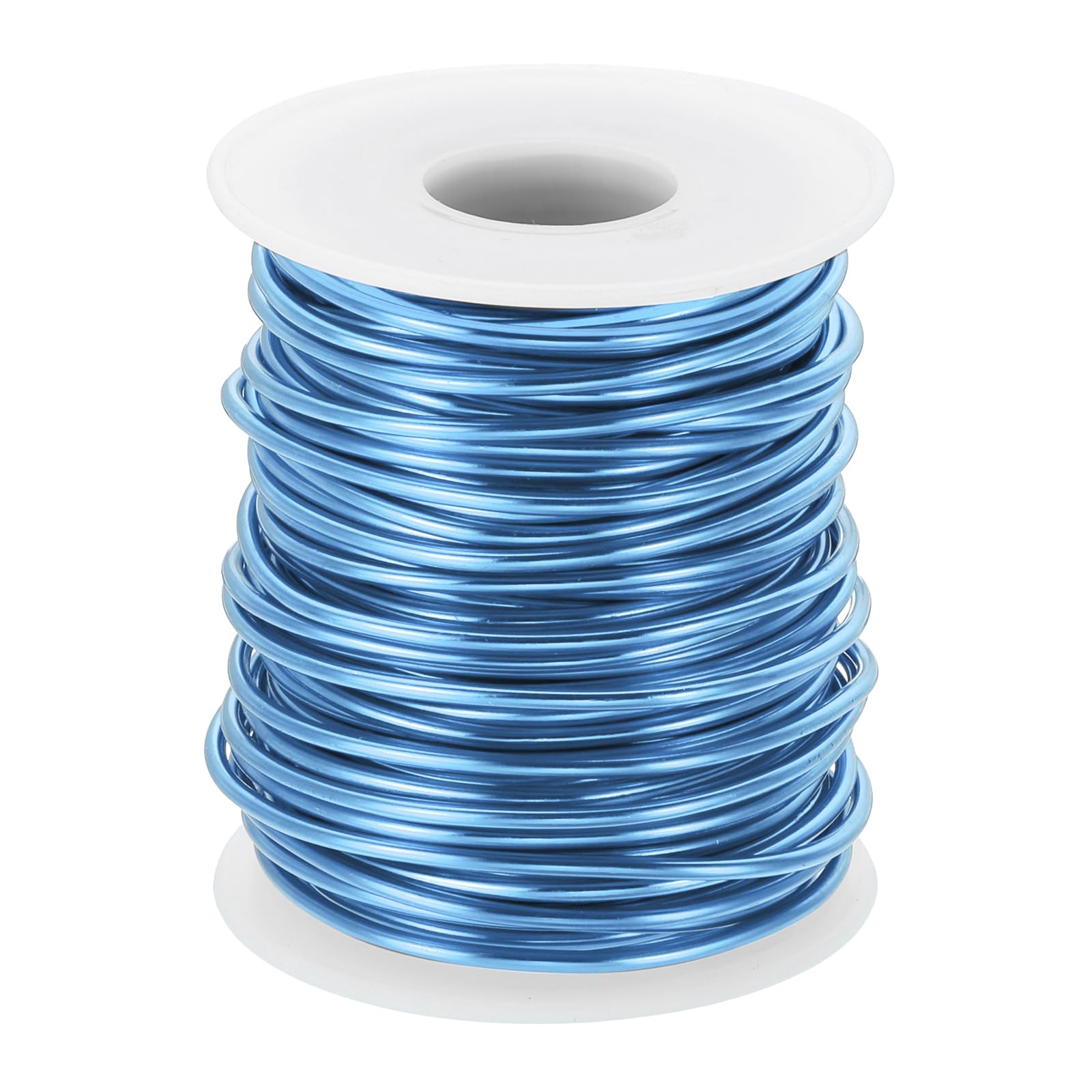 PATIKIL 12 Gauge 2mm Aluminum Craft Wire, 65.6 Ft Metal Wire Armature Bendable Wire for Jewelry Making Metal Wrap DIY Steel Blue