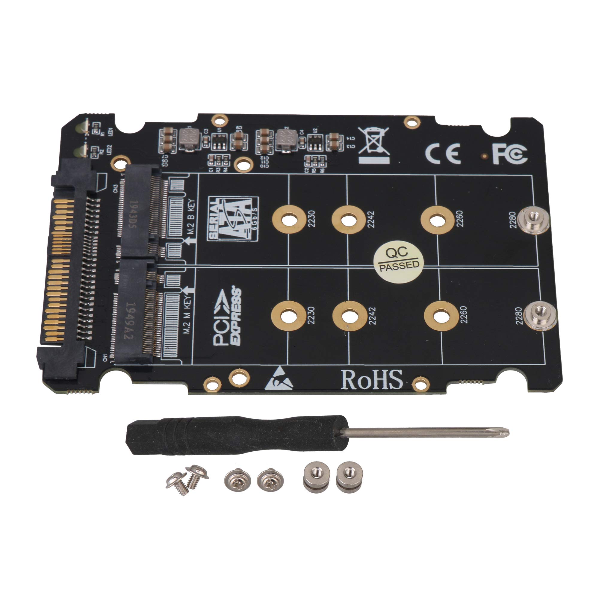 Buy RDEXP Black M.2 NVME SSD(Key M) Key B SSD to U.2 SFF8639 Adapter