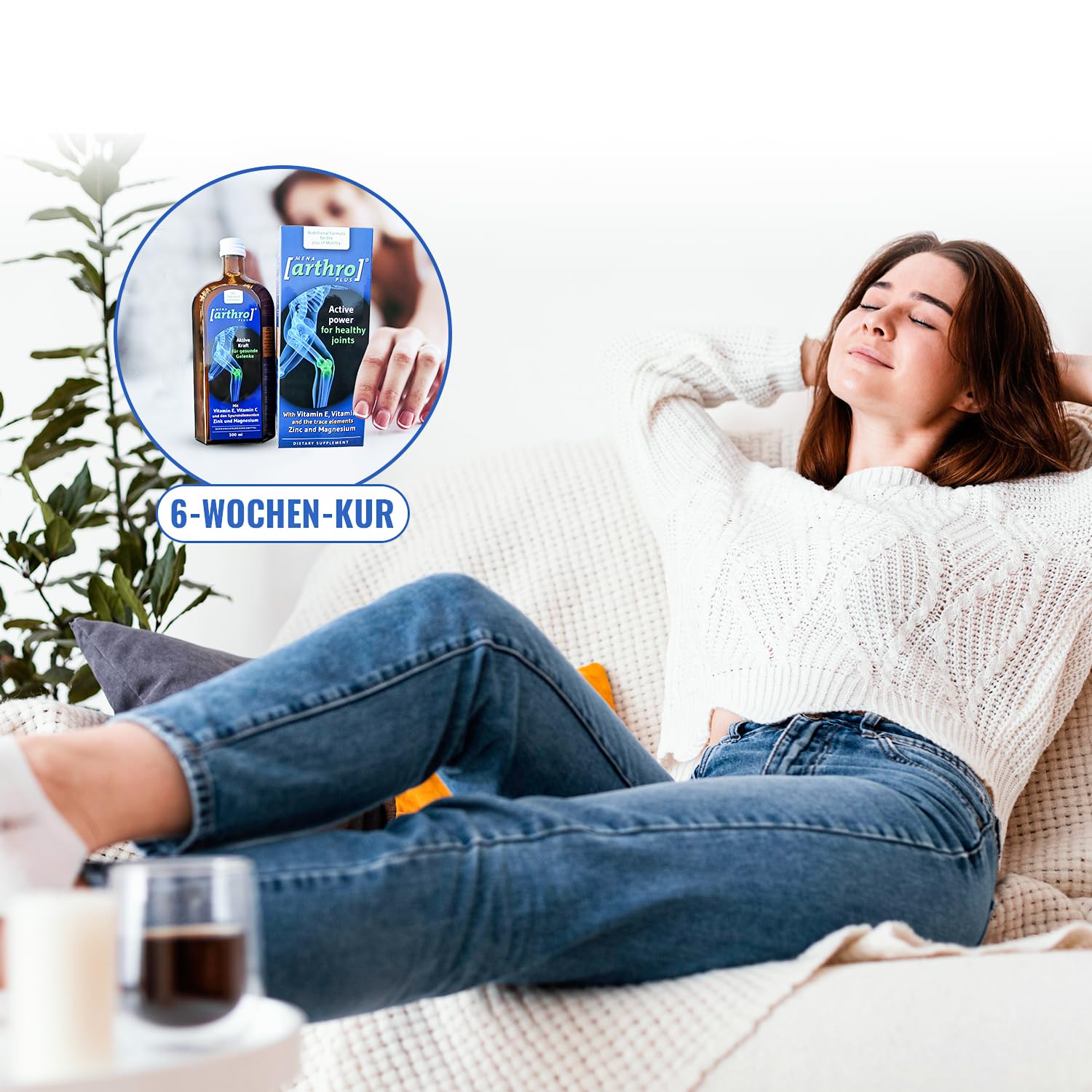 MENA arthro Plus - Flüssige Nahrungsergänzung für starke Gelenke - Made in Germany