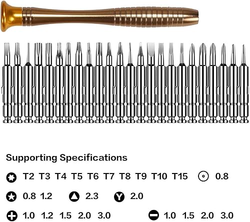 Miniatura 3 de Juego de destornilladores pequeños, 25 piezas, herramienta de destornillador de precisión portátil pequeño para reloj, joyería, gafas, kit de