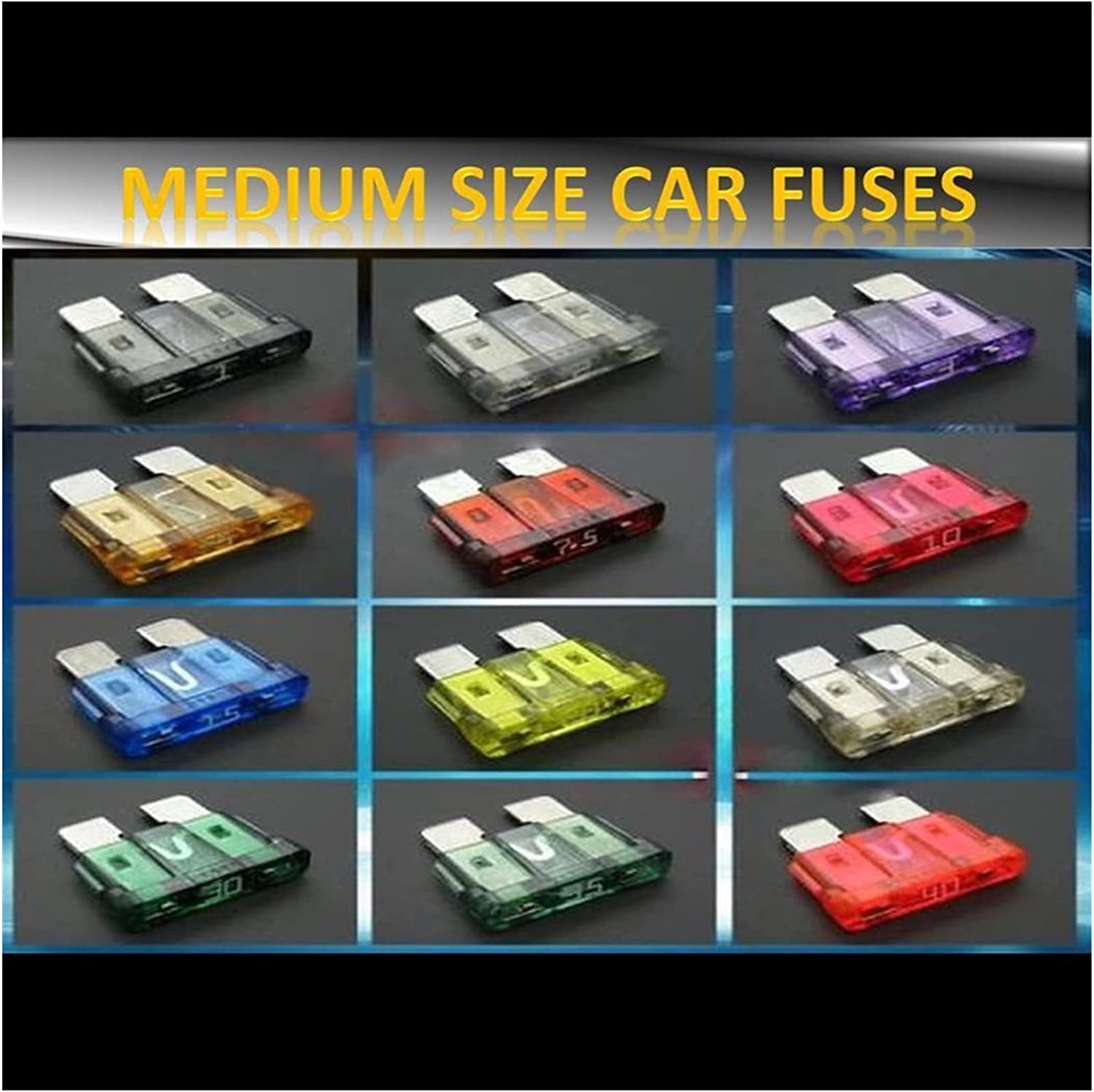 Set 60 Fusibili Mini Lamellari Misti 5A-30A Per Auto, Camion E Moto - Ricambi Per Impianto Elettrico - Foto 6