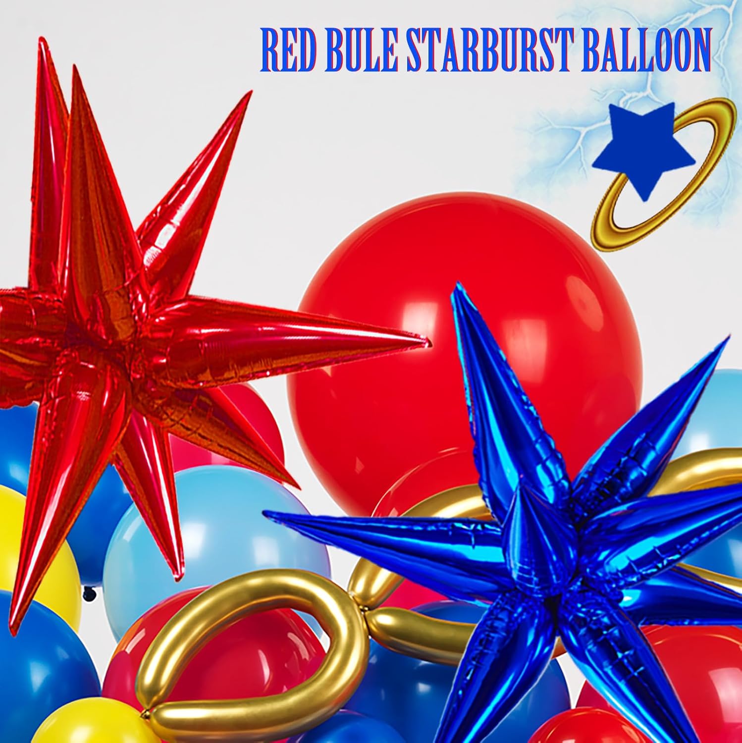 Red Blue Yellow Hedgehog Birthday Party Decorations with Letter Lightning foil balloons Banner backdrop for small balloon arches video game Cartoon Movies Super hero themed birthday party decor