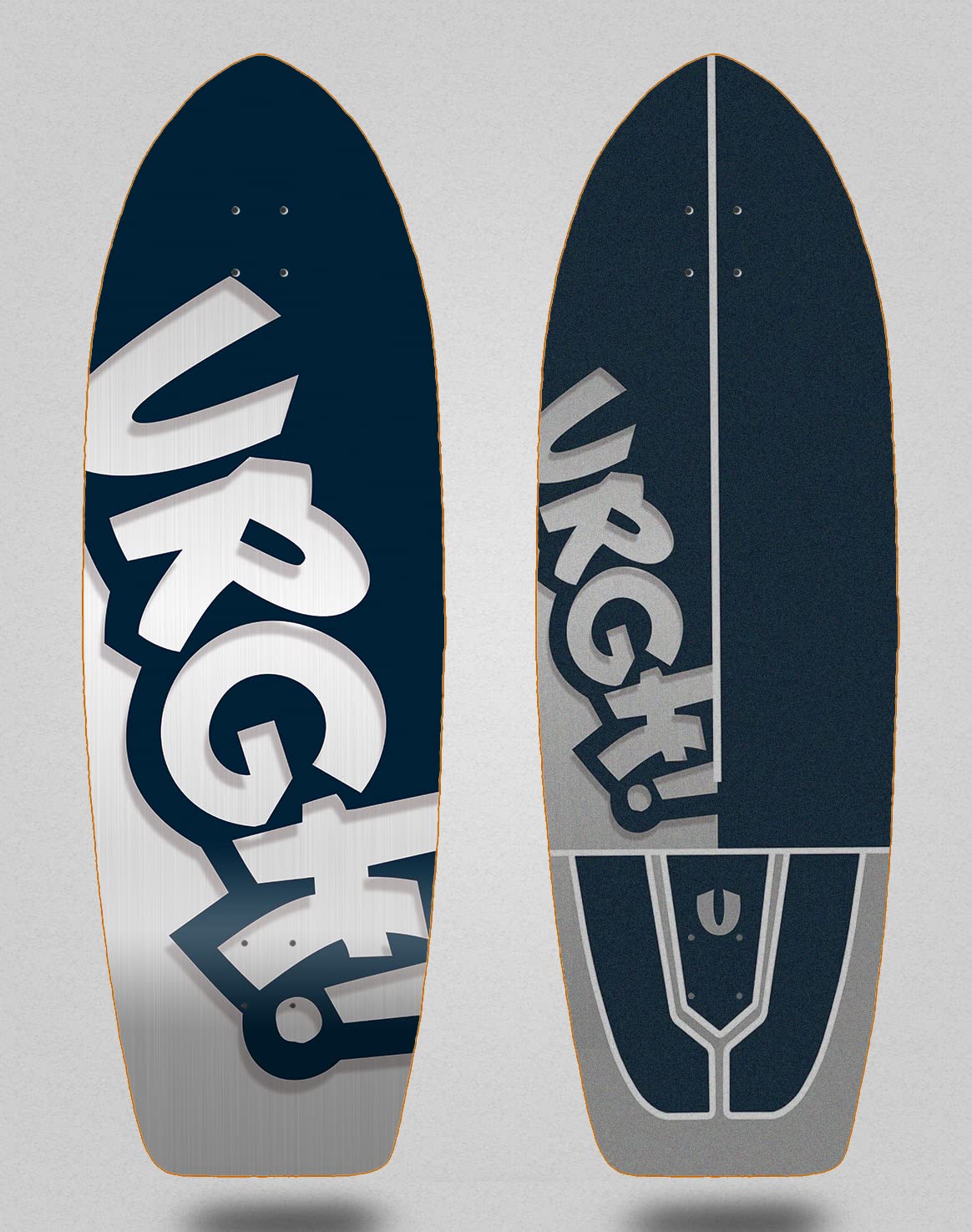 Urgh monopatin Skate Skateboard surfskate Deck Tabla Classic Blue Silver 31