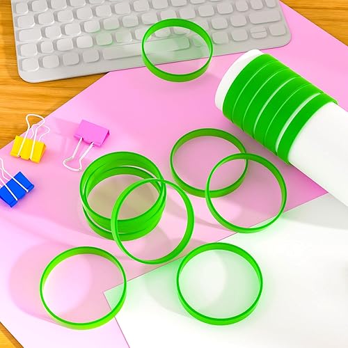 Miniatura 3 de 120 pulseras de goma de silicona verde, unisex, para equipos deportivos, juegos de fiesta, decoraciones de moda