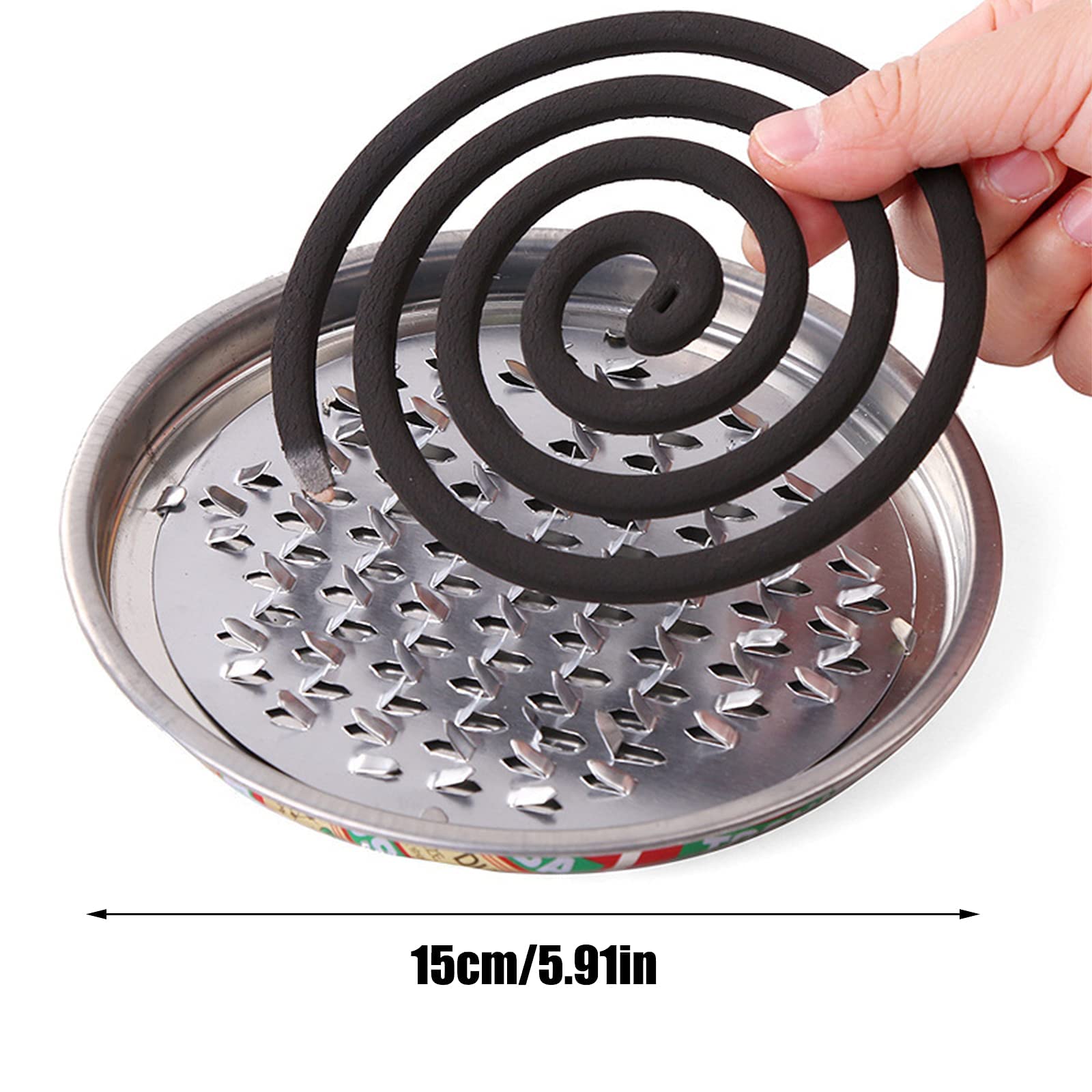 Bobines Anti-moustiques En Acier Inoxydable, Support Mobile Avec Couvercle 2 Pieces