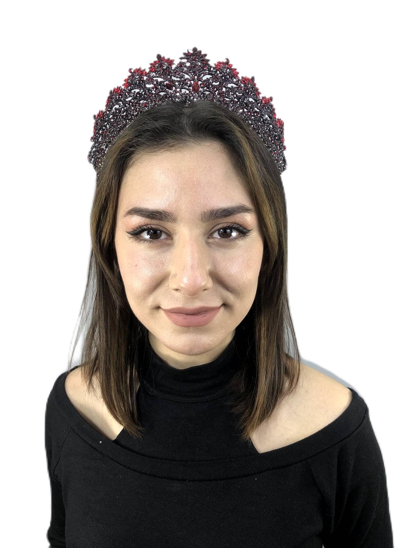 Hobigram Bordo Angela Model Kına Ve Gelin Tacı