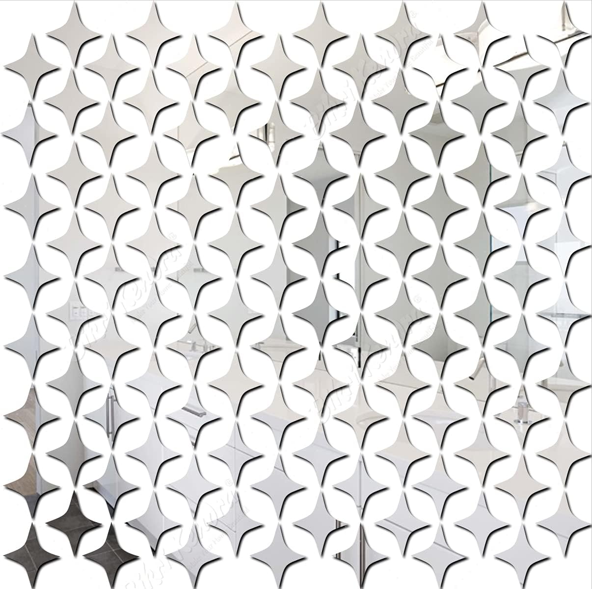 Chote Mote Seller - 100 Star Decorative Mirror Stickers for Wall, Wall Mirror Stickers, 3D Acrylic Stickers Wall Stickers for Hall Room, Bed Room, Kitchen Living Room Kids Room (Silver, pack of 100) (B0D673L64Y) Amazon Price History, Amazon Price Tracker