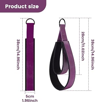2PCS Pilates Strap, Pilates Double Loop Strap, Comfortable Enhanced Thickness, Fitness D-Ring Double Loop Strap, Pilates Equipment D-Ring Strap, Home Gym Yoga Workout Accessories