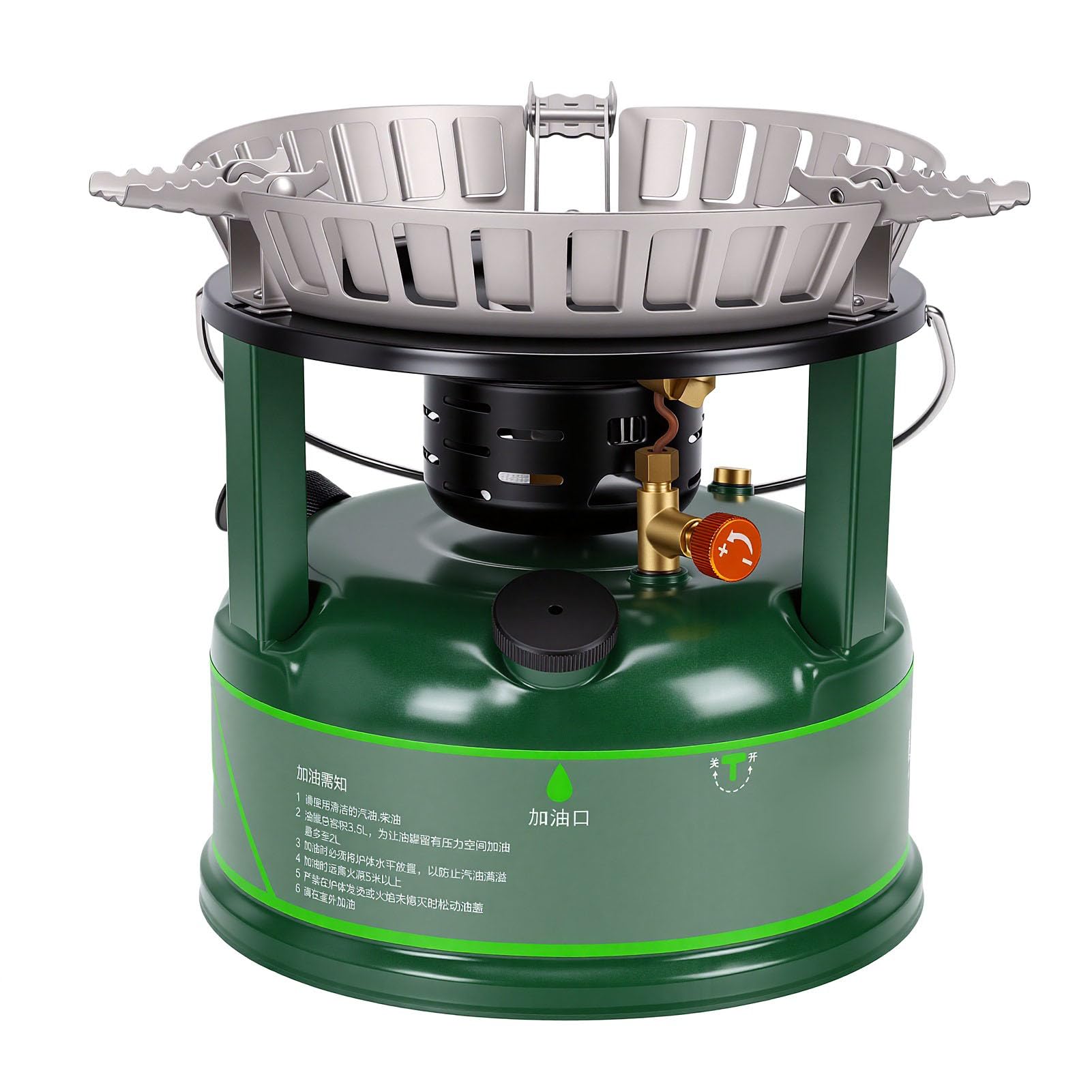 Tragbarer Gaskocher 9 8KW Benzinkocher Camping Brennstoffkocher Multibrennstoff Kerosinbrenner Winddicht Verstellbare Flamme mit Pumpenhebel Tragetasche