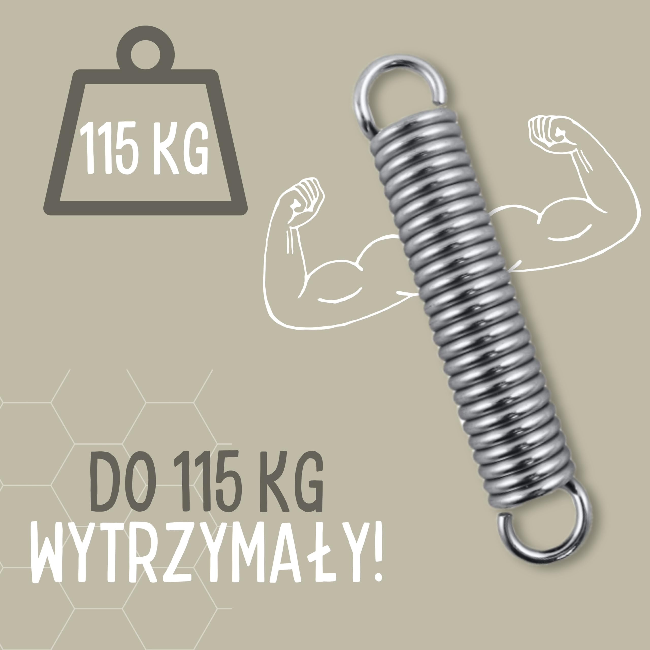 riijk Fotel wiszący, sprężyna oscylacyjna do fotela wiszącego, ze stelażem lub montażem na suficie, 2 karabińczyki, do krzeseł wiszących, huśtawek wiszących i uchwytów na worek bokserski,