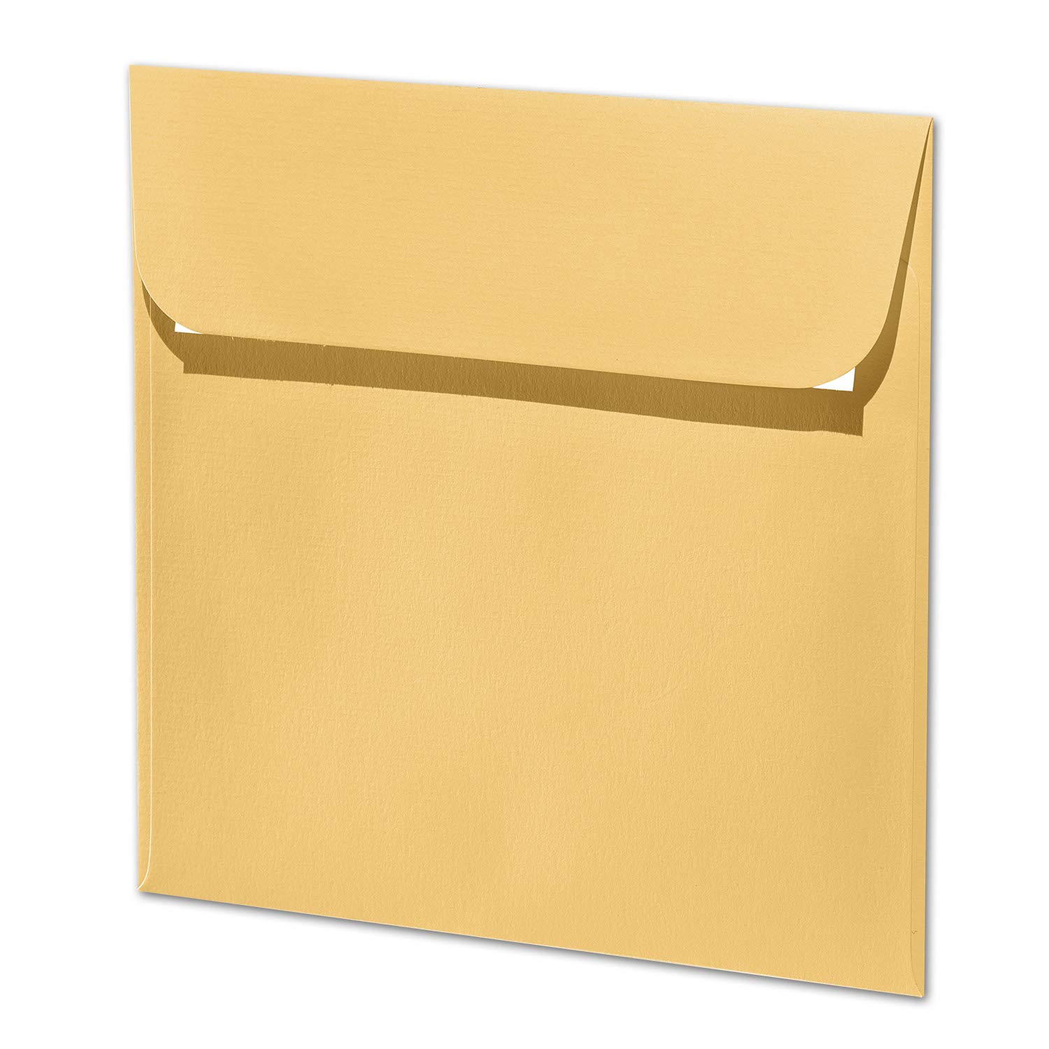 ARTOZ 150 x kwadratowe koperty miodowo-żółte (żółte) 100 g/m² – 16 x 16 cm – koperta bez okienka – koperty z klejem