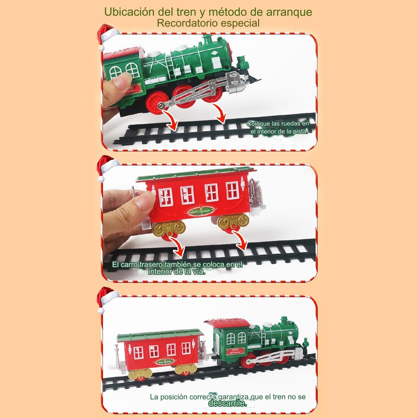 Juego De Tren Eléctrico De Navidad Juguete Modelo para Colocar Debajo del