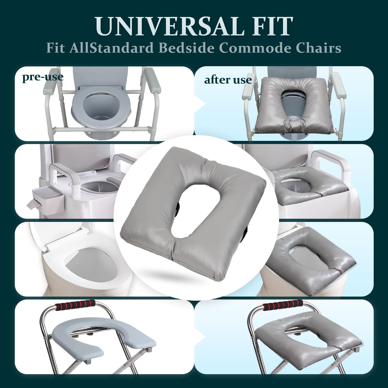 Amazon.com - ZXMOBY Bedside Commode Cushion, Universal Fit