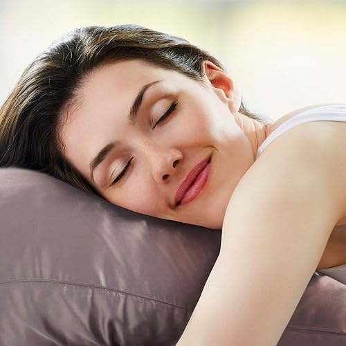 Miniatura 4 de Paquete de 2 fundas de almohada de satén para cabello y piel, fundas de almohada suaves y refrescantes de alta densidad de hilos, cómodo juego de